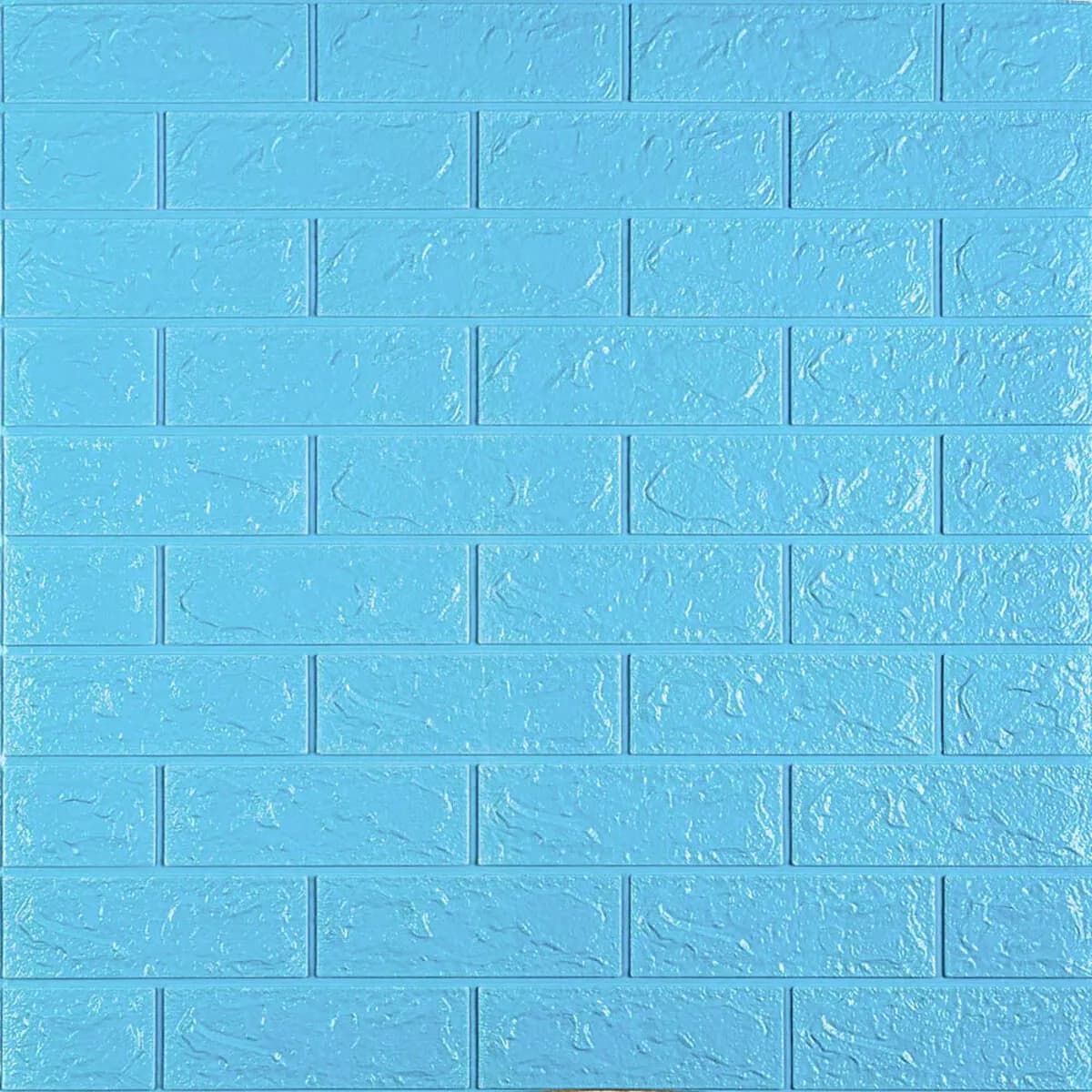 3D панель самоклеюча 700х770х5мм цегла Блакитна (005-5) SW-00000297 - зображення 1