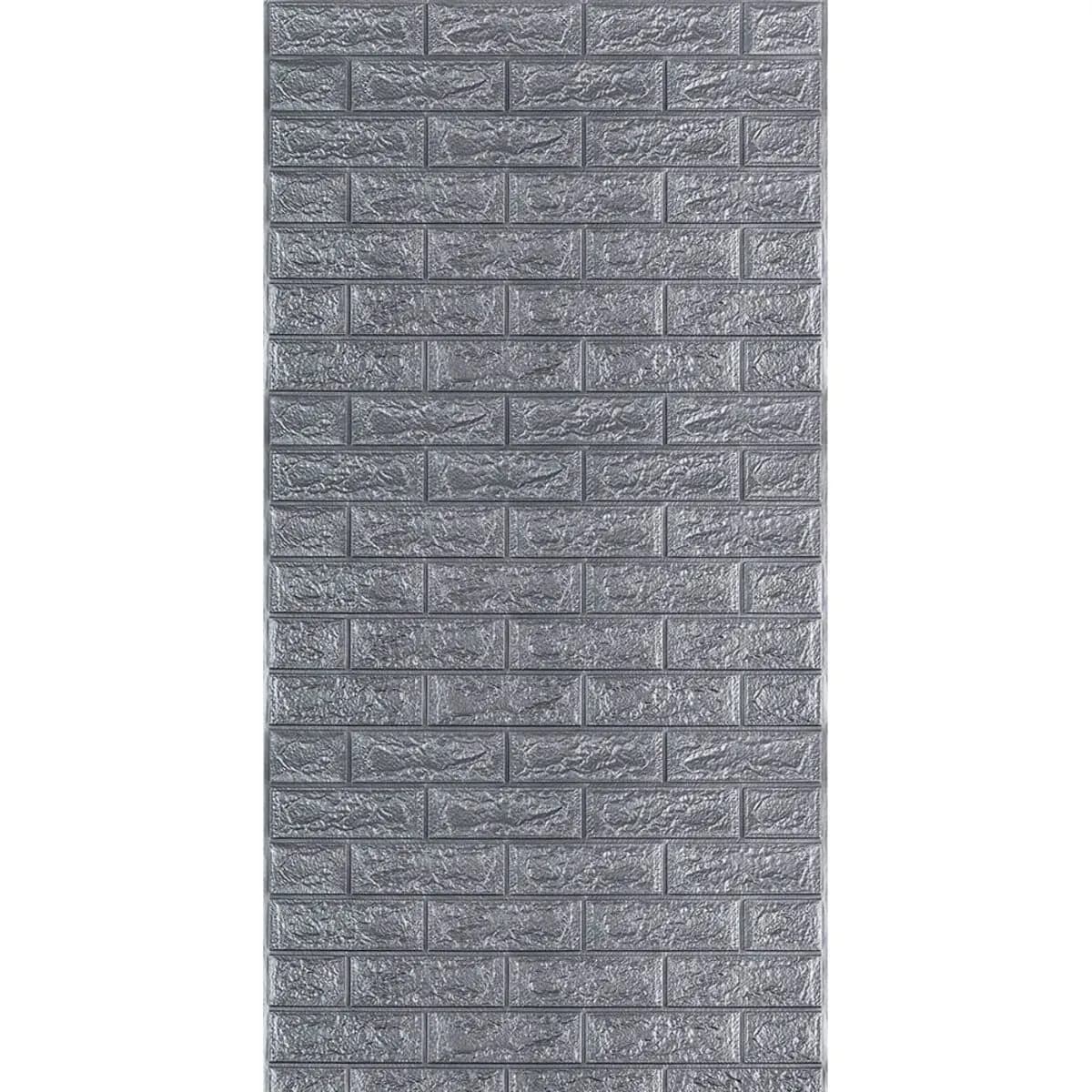 R017-2 Панель стінова в рулоні 3D 700х3080х2мм Сіра Цегла (D) SW-00002535 - зображення 1