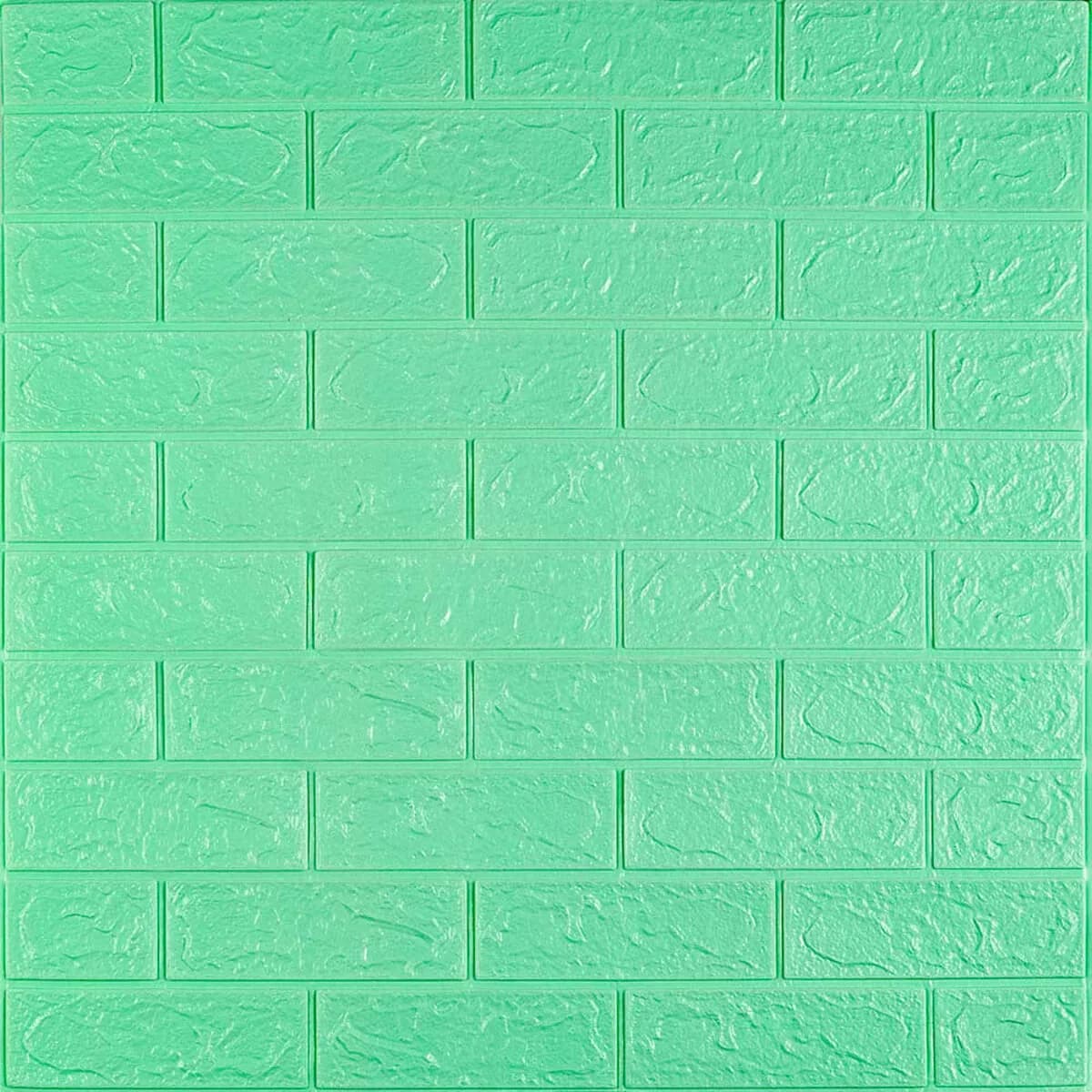 3D панель самоклеюча 700х770х3мм цегла М'ята (012-3) SW-00000233 - зображення 1